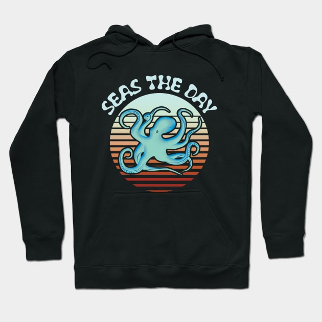 Seas The Day | Retro Octopus Hoodie by TMBTM